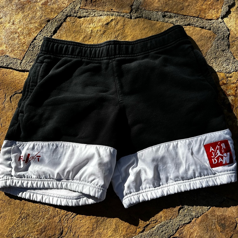 Jordan Flight Sweatshorts Black White Mens Size Large